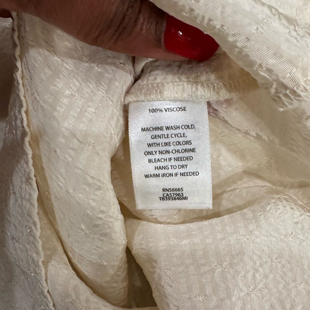 Treasure & Bond Cream Blouse with Ruffle Detail - Picture 7 of 7